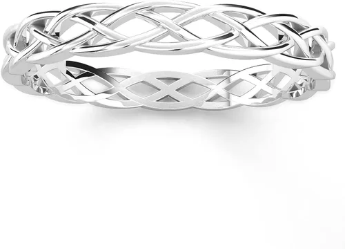 Vista 3 de Metal Factory - Anillo de plata esterlina 925 con nudo celta