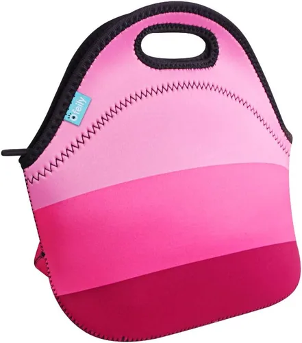Vista 18 de Bolsa de almuerzo impermeable Ofeily para viandas con material de neopreno fino, bolsa de mamá, Negro