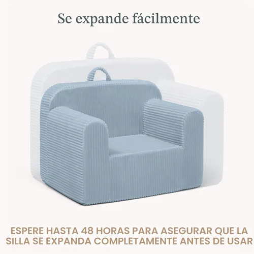 Vista 8 de Delta Children Cozee Silla de espuma de pana, color azul