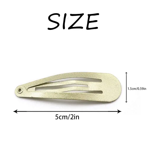 Vista 2 de Dofash 12 pinzas para el pelo a presión para mujer, antideslizantes y de metal, clips pequeños de 2.0 in de 2 pulgadas para cabello fino y fino