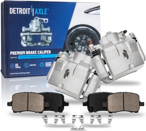 Vista 141 de Detroit Axle - Pastillas de Freno Delantero para Nissan Altima Maxima Sentra 350Z Cube Juke Versa INFINITI G35 I30 I35 Suzuki SX4 Crossover