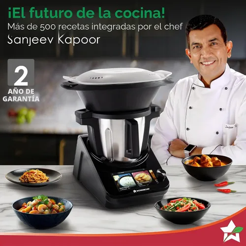 Vista 3 de Wonderchef Chef Magic Robot de cocina todo en uno para cocina india e internacional Cortar automático, saltear, revolver, amasar... Aplicación