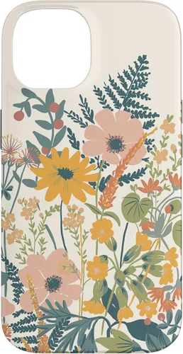 Vista 4 de iPhone 16 Cute Summer Wildflowers Pattern Design Floral Case