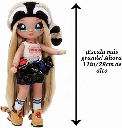 Vista 3 de Na Na Na Surprise - Muñeca de moda para adolescentes de 11 pulgadas, diseño de rayas Gretchen, suave, posable, pelo rubio, lindo traje y accesorios