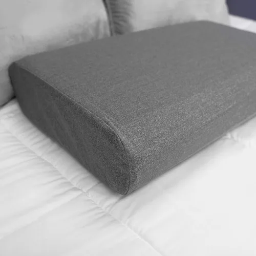 Vista 7 de SensorPEDIC Almohada de espuma viscoelástica ajustable de gran tamaño, color gris (73562)