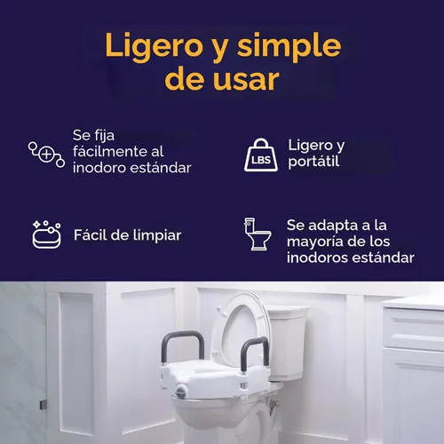 Vista 7 de Drive Medical RTL12027RA Asiento elevado para inodoro con brazos acolchados extraíbles, asiento estándar Raised Toilet Seat Offers Removable