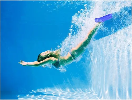 Vista 4 de Zapatos de rana de silicona, aletas cortas antideslizantes suaves para entrenamiento de natación, adecuados tanto para hombres como para mujeres