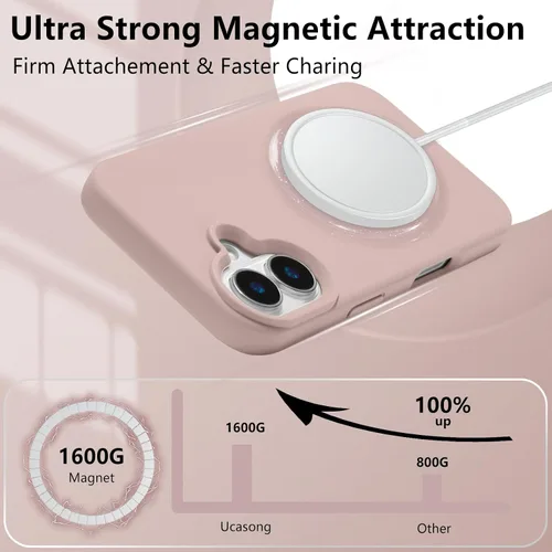 Vista 390 de Funda magnética de silicona para iPhone 13 Pro, color blanco antiguo [Compatible con Magsafe] [Forro de microfibra suave antiarañazos], funda