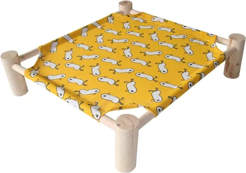 Vista 5 de Cat Bed House Outdoor Universal Pet Removable Breathable Hammocks for Small Dog Durable Wood Frame Canvas Beds(CW005-1)