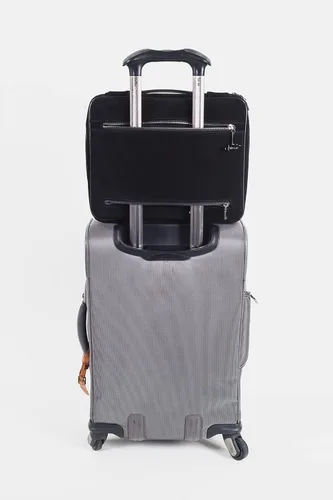 Vista 3 de Escritorio de regazo para laptop de viaje – Se adapta a portátiles de hasta 14 pulgadas Escritorio portátil para laptop y escribir en una funda