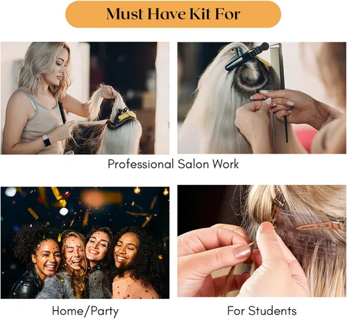 Vista 9 de Herramientas profesionales para extensiones de cabello, alicates para microenlaces y cuentas, removedor de microanillos, abridor de cuentas de 5.5