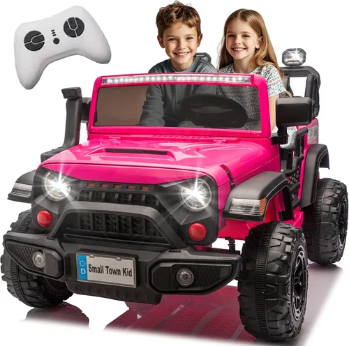 Vista 12 de Juguetes de paseo de 24 V para niños grandes, autos de 2 plazas con control remoto, motor de 400 W, camión con asiento de 20 pulgadas de ancho, 3