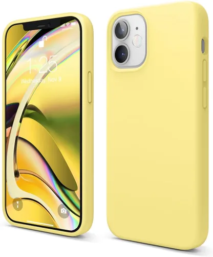 Vista 17 de elago - Carcasa de silicona líquida para iPhone 12 Mini, color negro Full Body Protective Cover, Shockproof, Slim Fit, Anti-Scratch Soft