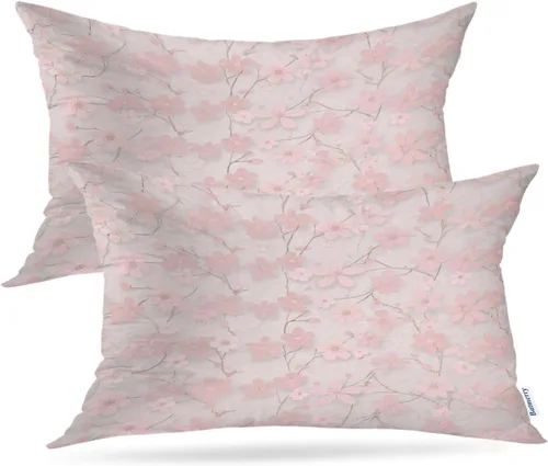 Vista 80 de Batmerry Fundas de almohada decorativas con estampado digital de hojas verdes y gatos negros con estampado digital para sofá, cama, cremallera