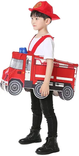 Vista 6 de Seasons Disfraz de camión de bomberos para niños de 3 a 5 años