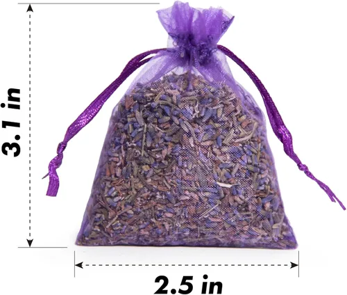 Vista 5 de LV-B-1 - Bolsa de 12 sobres de lavanda seca con flores de lavanda para cajones y armarios, LV-B-1