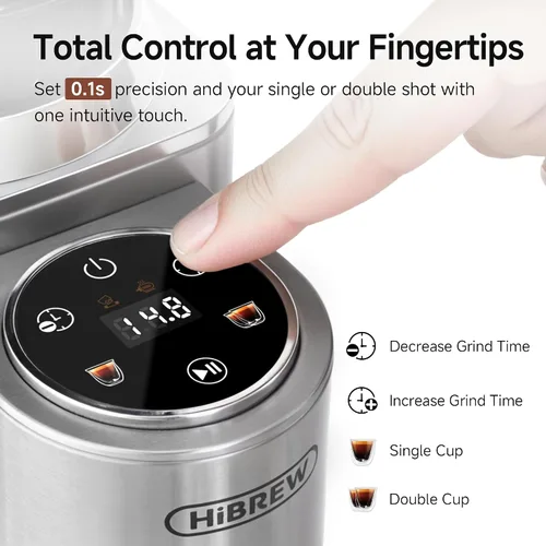 Vista 13 de HiBREW Molinillo de café eléctrico G7, 48 ajustes de molienda precisos