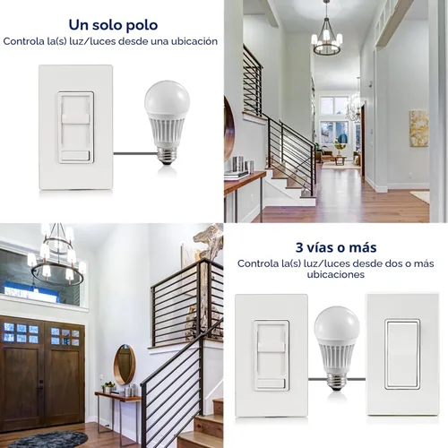 Vista 6 de Leviton SureSlide 66741-E - Interruptor de atenuación avanzado LED regulable de 150 W, halógeno e incandescente, 66741-E, negro
