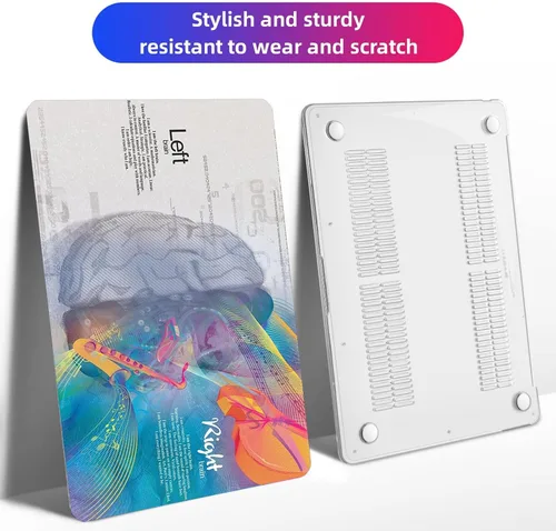 Vista 5 de Funda compatible con MacBook Air de 13 pulgadas 2017 2016 2015 2014 2013 2012 2011 2010 versión A1466/A1369, carcasa rígida de plástico + cubierta