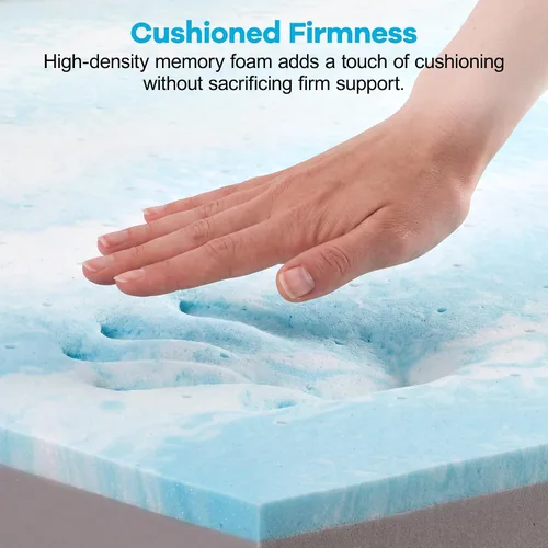 Vista 3 de WEUP Extra Firm Twin Mattress Topper, Bamboo Charcoal Infusion, Skin-Friendly, CertiPUR-US Certified - 2-Layer Support Topper (3-4" Thick)