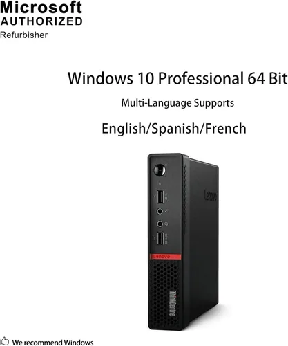 Vista 4 de Lenovo ThinkCentre M710q Tiny (Core i5-6500T 2.5GHz, 8GB DDR4, 512GB SSD, WiFi, Windows 10 Pro 64) (Renovado)