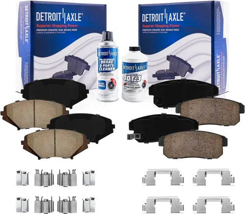 Vista 63 de Detroit Axle - Pastillas de Freno Delantero para Nissan Altima Maxima Sentra 350Z Cube Juke Versa INFINITI G35 I30 I35 Suzuki SX4 Crossover