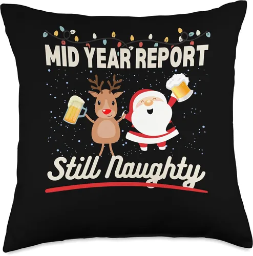Vista 5 de Christmas in July Women Men Tees Christmas in July Mid Year Report Still Naughty Women Men - Almohada de 16 x 16 pulgadas, multicolor