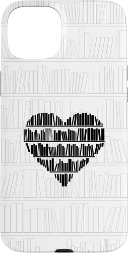 Vista 9 de Bookworm Book Lover Minimalist Heart White Case for iPhone 17