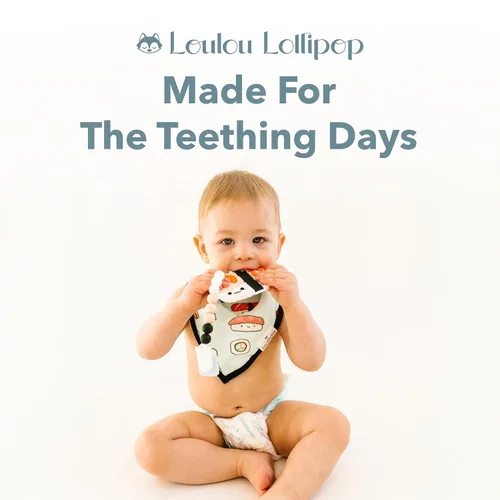 Vista 7 de Loulou Lollipop - Mordedor de silicona para bebés de 4 meses en adelante, juguete de dentición texturizado para encías doloridas, silicona de grado