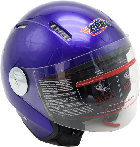 Vista 3 de X-Pro Casco de motocicleta para adultos aprobado por DOT (S, azul 2022)