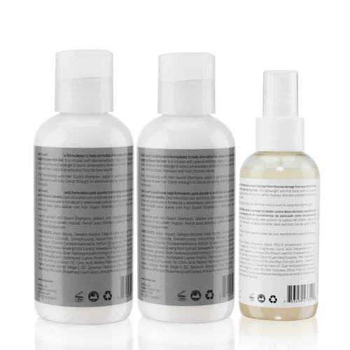 Vista 7 de MOEHAIR Travel Trio: Champú protector de cabello + acondicionador y protector térmico para cabello dañado y seco (3.4 fl oz cada uno)