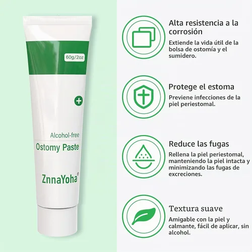 Vista 6 de Stoma Skin Barrer Paste, pasta de ostomía tubo de 2 onzas