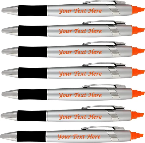 Vista 8 de SyPen Bolígrafos personalizados con resaltador, paquete de 200 impresiones sin granel, resaltador de la Biblia de 2 pulgadas con combo de bolígrafo