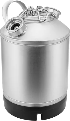 Vista 8 de Barril de limpieza de 1.6 galones con sistema D Sankey Puertos, Barril de lavado con base de goma para limpieza de líneas de cerveza D System