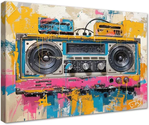 Vista 49 de Novatique Arte de Pared de Cinta de Casete Decoración de Sala de Música Póster Impreso Life Has No Rewind Casete Lienzo Arte de Pared Pósters