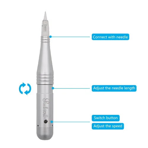 Vista 2 de Pinkiou - Máquina de tatuaje permanente para cejas con agujas