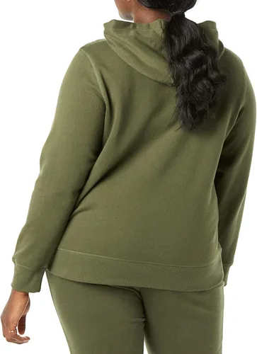 Vista 2 de Tienda Essentials - Sudadera con capucha de vellón de tela de toalla para mujer (disponible en tallas extragrandes)