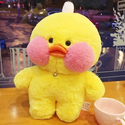 Vista 3 de Juguete de peluche de pato amarillo con anteojos, de felpa suave, para niños y niñas, con lindo sombrero y disfraz, los mejores regalos