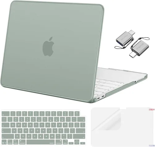 Vista 14 de MOSISO Compatible con MacBook Neo Case 13 pulgadas 2026 A3404 A18 Pro Chip Rubor de cristal