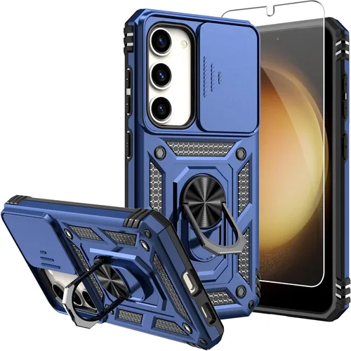 Vista 12 de Funda para Galaxy S23 de 6.1 pulgadas, con protectores de pantalla y funda para cámara, [grado militar] de 16 pies. Funda a prueba de caídas