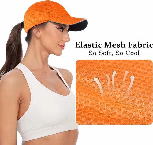 Vista 2 de GADIEMKENSD Gorra de correr para mujer Race Day - Excelente ventilación, ligera, reflectante de seguridad