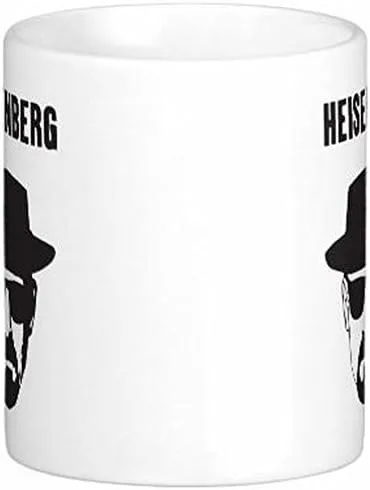 Vista 2 de Taza de café de cerámica Heisenberg de 11 oz por Quick Mugs 2 U, Blanco