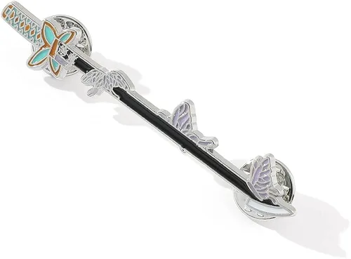 Vista 4 de Anime Demon Brooch Slayer Pin -Tanjiro Nezuko Shinobu Figure Characters Metal Sword Enamel Pins Badges Collection Cosplay Jewelry Gifts for Fans