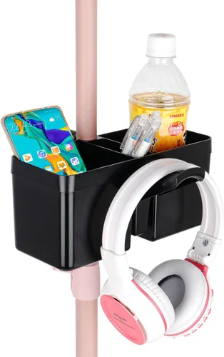 Vista 9 de Koolehaoda - Bandeja de soporte para micrófono con soporte para teléfono y abrazadera de cangrejo, 10.6 x 8 pulgadas Large Microphone Stand Tray