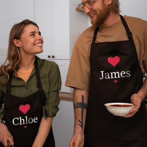 Vista 9 de 7th Hill Delantales personalizados para mujeres y hombres, delantal de chef personalizado, delantal de cocina personalizado con bolsillos