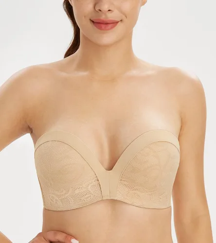 Vista 2 de Lemorosy Womens Plus Size Anti-SlipInvisible Seamless Wireless Strapless Bra