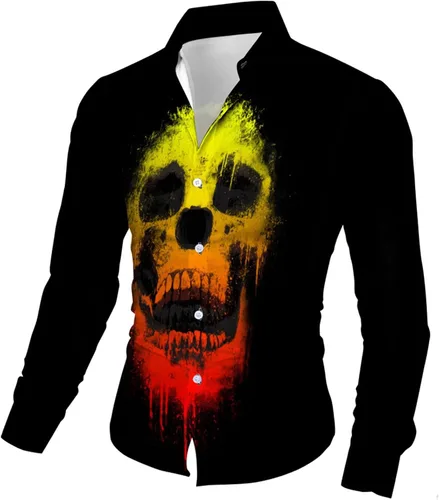 Vista 6 de Camisa hawaiana para hombre, camisas para hombre, camisas de manga larga estampadas para hombre, camisas con botones para hombre