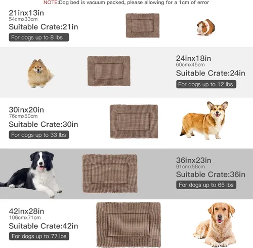 Vista 5 de BVAGSS Almohadilla Reversible para Jaula de Perro, Colchoneta de Cama para Mascotas de Espuma Viscoelástica, Colchón Suave y Cálido Lavable a