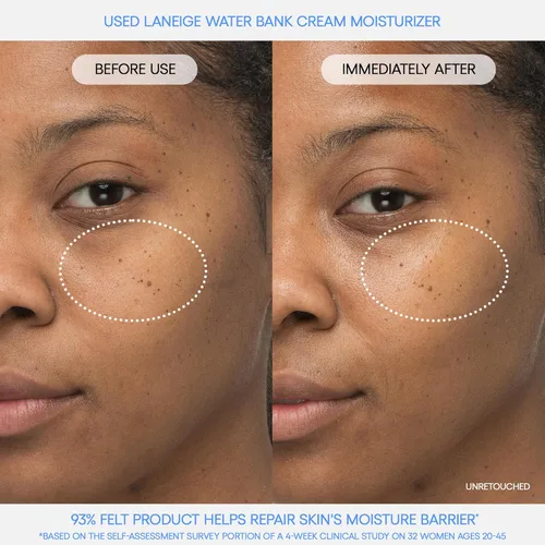 Vista 4 de LANEIGE Crema Hidratante Water Bank Azul con Ácido Hialurónico: Crema facial coreana hidratante con escualano y ceramida para el soporte