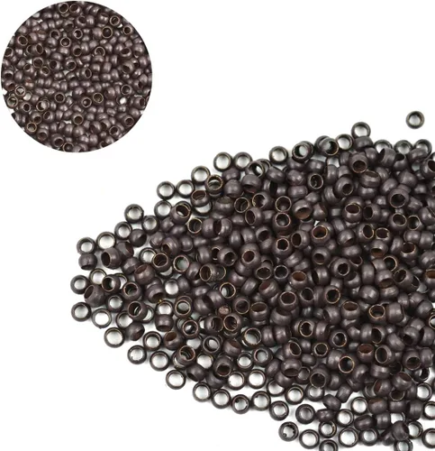 Vista 16 de Extensiones de cabello con microeslabones de 0.118 pulgadas, cuentas de micro anillos de cobre, nano cuentas para extensiones de cabello